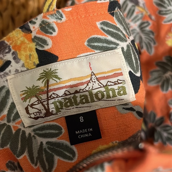 PATALOHA PATAGONIA organic cotton faux wrap Hawaiian print dress - Picture 6 of 11